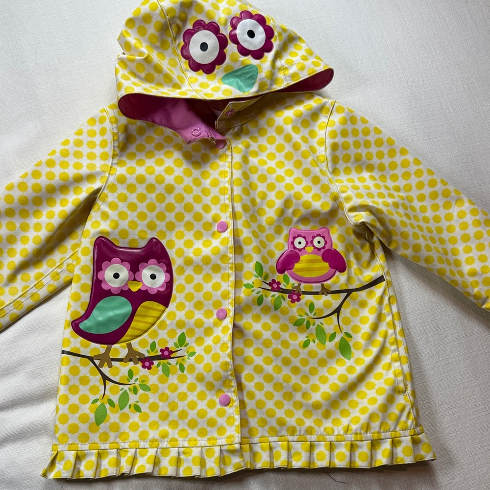 Wippette Yellow Owl Print Raincoat‎